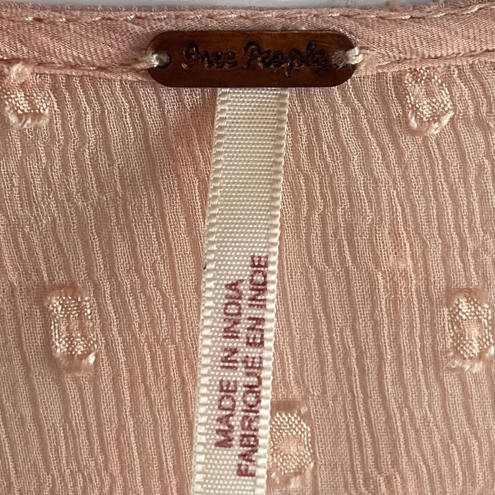Free People Blush Daliah Swiss Dot‎ Mini Dress